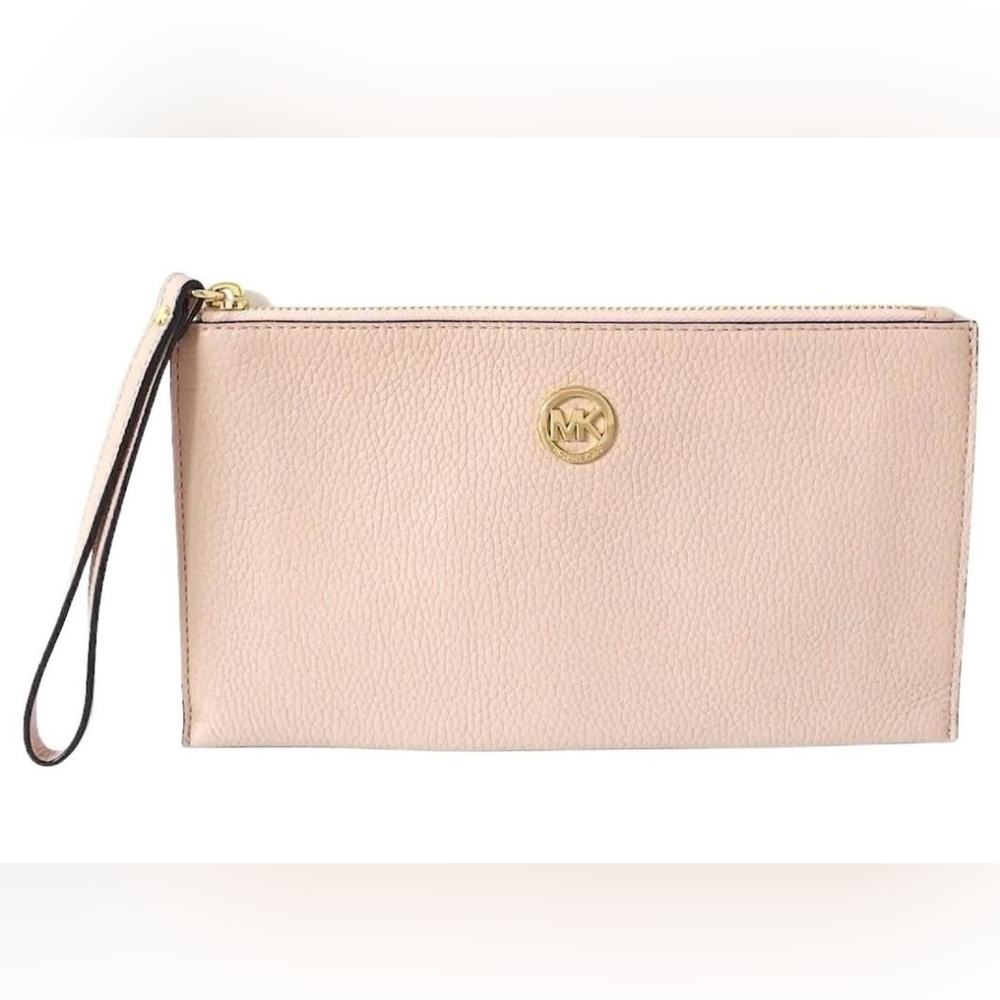 Michael Kors Light Powder Pink Clutch Pre-Loved Good Condition